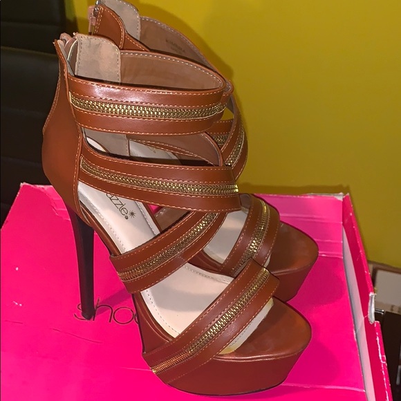 Shoe Dazzle Shoes - Cognac kimbra stilettos by Shoedazzle